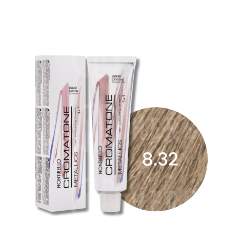 MONTIBELLO CROMATONE METALLICS profesjonalna farba do włosów 60 ml | 8.32