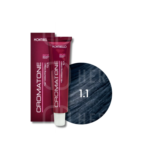 MONTIBELLO CROMATONE profesjonalna trwała farba do włosów 60 ml | 1.1