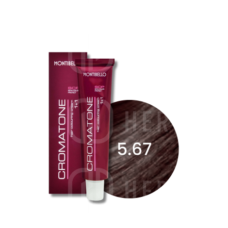 MONTIBELLO CROMATONE profesjonalna trwała farba do włosów 60 ml | 5.67