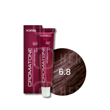 MONTIBELLO CROMATONE profesjonalna trwała farba do włosów 60 ml | 6.8
