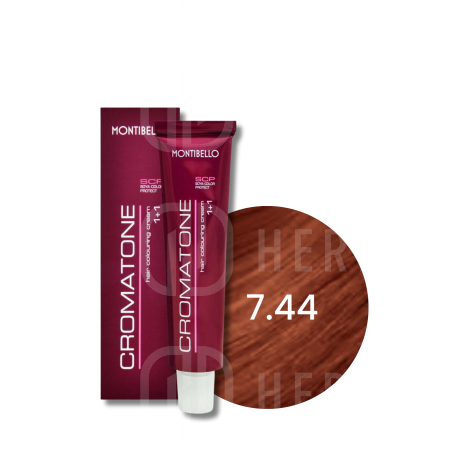 MONTIBELLO CROMATONE profesjonalna trwała farba do włosów 60 ml | 7.44