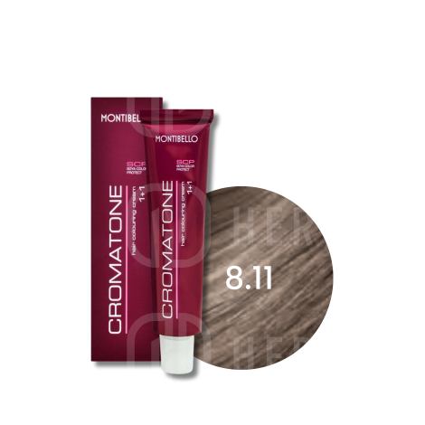 MONTIBELLO CROMATONE profesjonalna trwała farba do włosów 60 ml | 8.11