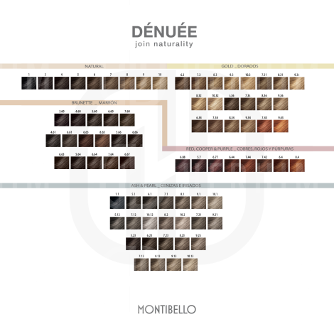 MONTIBELLO DENUEE trwała farba do włosów bez amoniaku 60 ml | 6.63 - 4