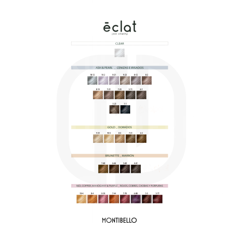 MONTIBELLO ECLAT półtrwała kwaśna farba bez amoniaku 60 ml | 10.12 - 9