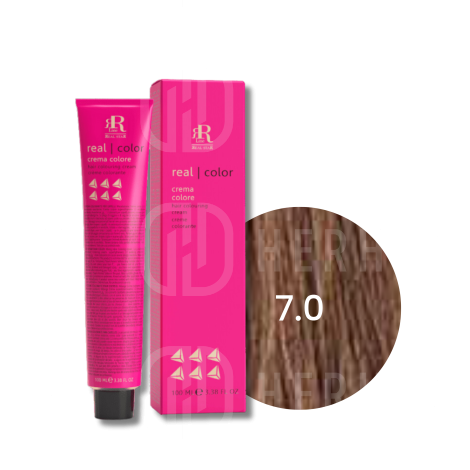 RR LINE REAL COLOR trwała farba do włosów w kremie 100 ml | 7.0