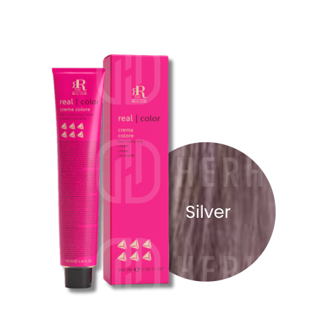 RR LINE REAL COLOR trwała farba do włosów w kremie 100 ml | mix Silver