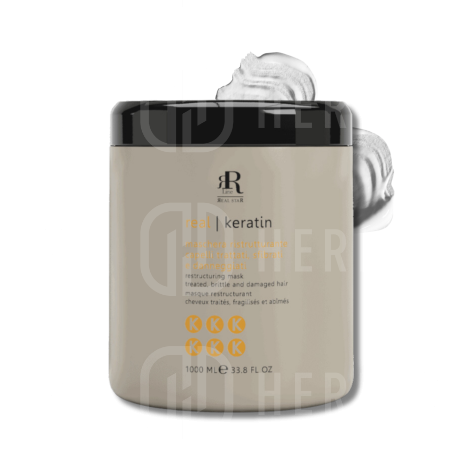 RR LINE REAL KERATIN maska odbudowująca do włosów zniszczonych 1000 ml - 2