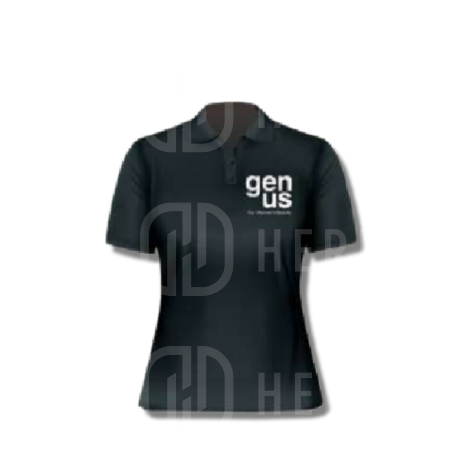 GENUS AKCESORIA koszulka czarna polo damska