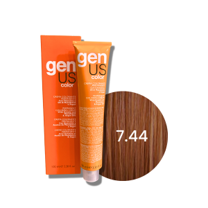 GENUS COLOR trwała farba do włosów krem koloryzujący 100 ml| 7.44