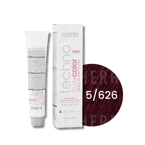 ALTER EGO TECHNOFRUIT trwała farba do włosów z keratyną 100 ml | 5/626