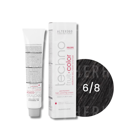 ALTER EGO TECHNOFRUIT trwała farba do włosów z keratyną 100 ml | 6/8