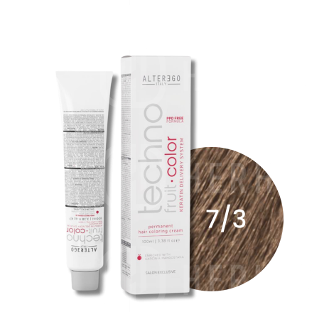 ALTER EGO TECHNOFRUIT trwała farba do włosów z keratyną 100 ml | 7/3