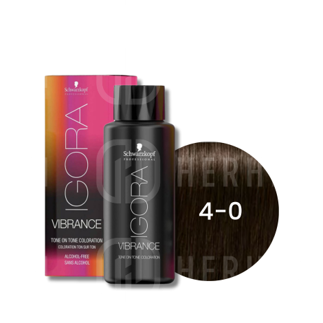 SCHWARZKOPF IGORA VIBRANCE farba do włosów ton w ton 60 ml | 4-0