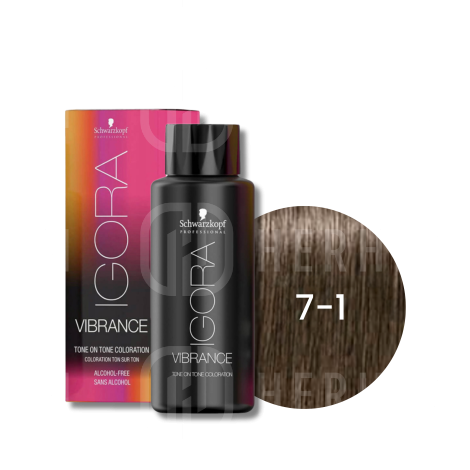 SCHWARZKOPF IGORA VIBRANCE farba do włosów ton w ton 60 ml | 7-1