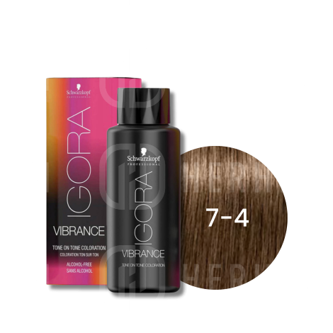 SCHWARZKOPF IGORA VIBRANCE farba do włosów ton w ton 60 ml | 7-4