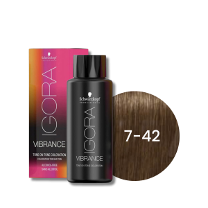 SCHWARZKOPF IGORA VIBRANCE farba do włosów ton w ton 60 ml | 7-42