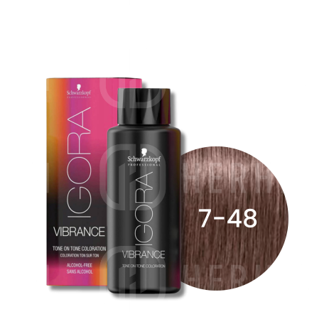 SCHWARZKOPF IGORA VIBRANCE farba do włosów ton w ton 60 ml | 7-48