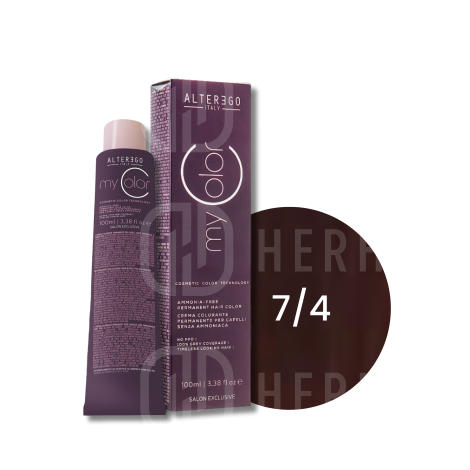 ALTER EGO MY COLOR trwała farba do włosów bez amoniaku 100 ml | 7/4