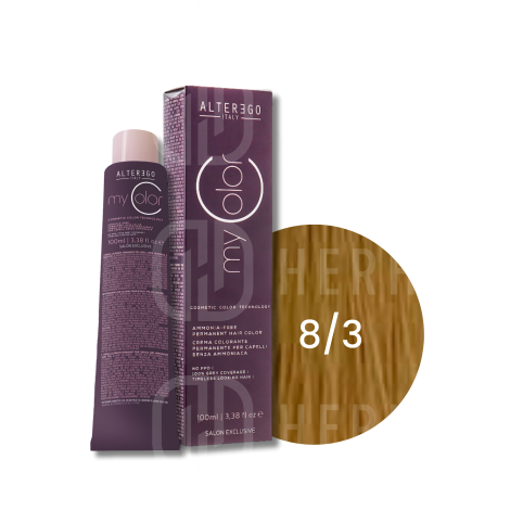 ALTER EGO MY COLOR trwała farba do włosów bez amoniaku 100 ml | 8/3