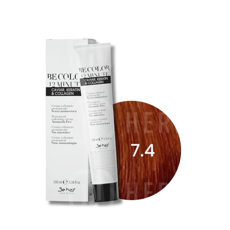 BE HAIR BE COLOR 12 MINUTE trwała farba do włosów 100 ml | 7.4