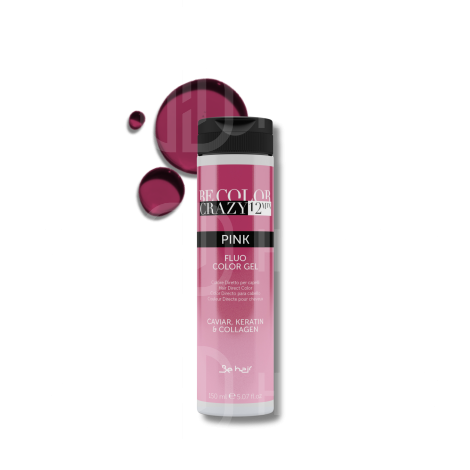 BE HAIR BE COLOR CRAZY bezpośrednia żelowa farba toner 150 ml | Pink - 2