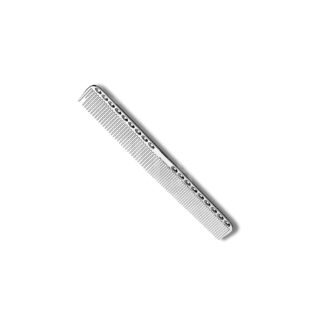 DK-COMB grzebień fryzjerski metalowy do strzyżenia krótki | Srebrny