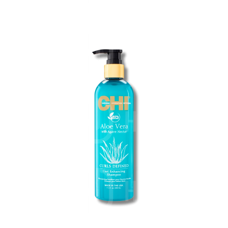 CHI ALOE VERA CURLS szampon do włosów kręconych z aloesem i agawą 340 ml