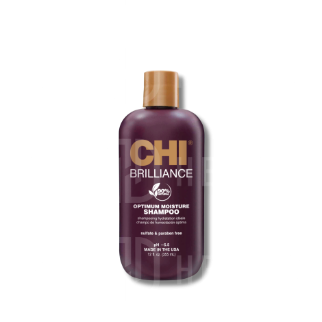 CHI BRILLIANCE szampon nawilżający z oliwą do włosów suchych 355 ml