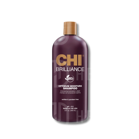 CHI BRILLIANCE szampon nawilżający z oliwą do włosów suchych 946 ml