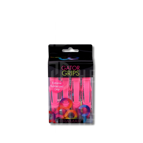 FRAMAR Gator Grips Pink krokodylki spinki klipsy do włosów 4 szt. różowe - 2
