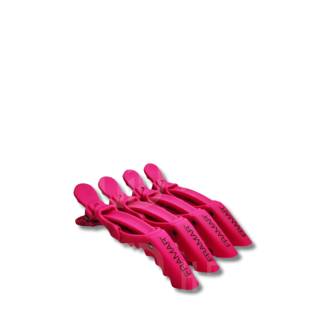 FRAMAR Gator Grips Pink krokodylki spinki klipsy do włosów 4 szt. różowe