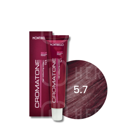 MONTIBELLO CROMATONE profesjonalna trwała farba do włosów 60 ml | 5.7