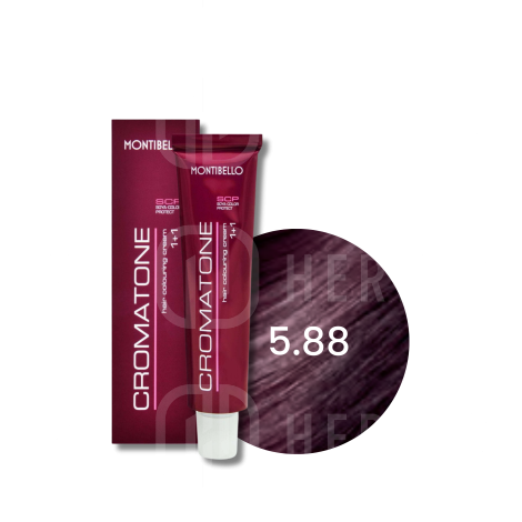 MONTIBELLO CROMATONE profesjonalna trwała farba do włosów 60 ml | 5.88