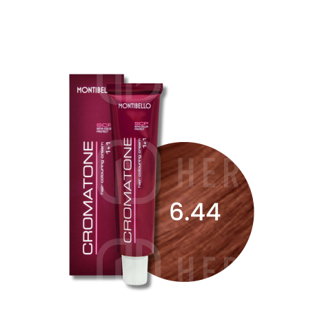 MONTIBELLO CROMATONE profesjonalna trwała farba do włosów 60 ml | 6.44