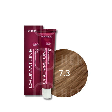 MONTIBELLO CROMATONE profesjonalna trwała farba do włosów 60 ml | 7.3