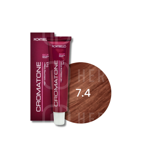 MONTIBELLO CROMATONE profesjonalna trwała farba do włosów 60 ml | 7.4