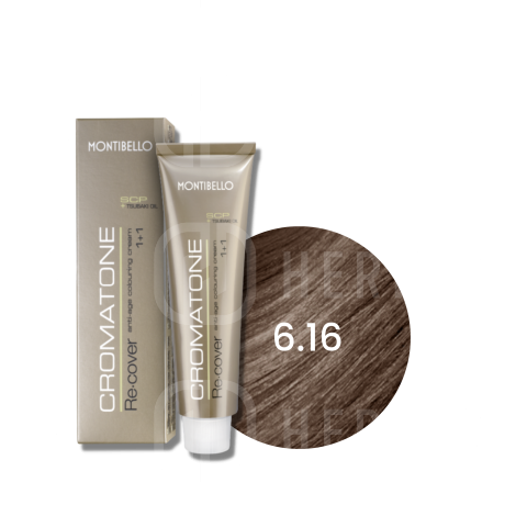 MONTIBELLO CROMATONE RECOVER farba do włosów siwych 60 ml | 6.16