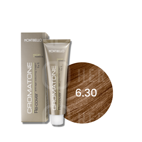 MONTIBELLO CROMATONE RECOVER farba do włosów siwych 60 ml | 6.30
