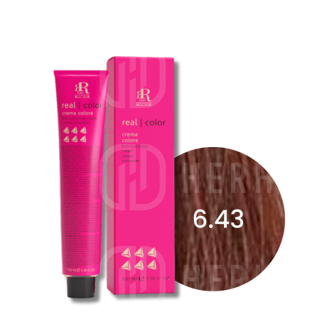 RR LINE REAL COLOR trwała farba do włosów w kremie 100 ml | 6.43