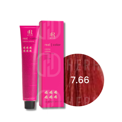 RR LINE REAL COLOR trwała farba do włosów w kremie 100 ml | 7.66
