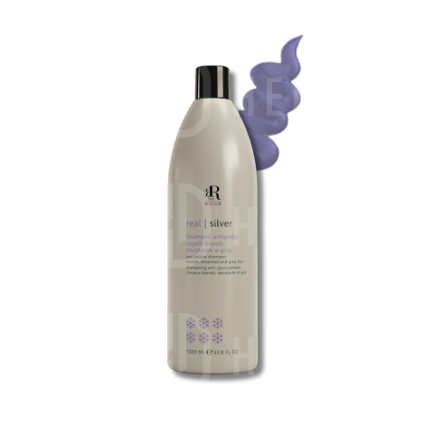 RR LINE REAL SILVER szampon przeciw żółtym tonom do włosów blond 1000 ml - 2