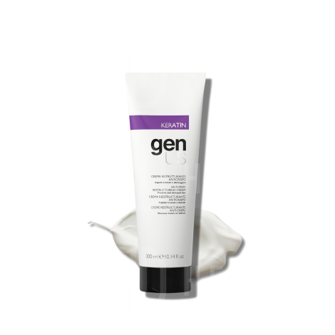 GENUS KERATIN Anti-Frizz regenerujący krem do włosów uszkodzonych 300 ml - 2