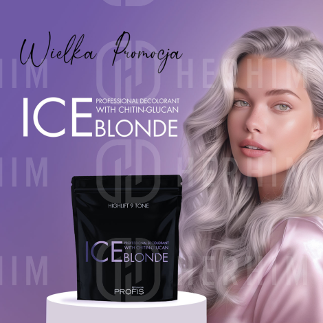 PROFIS ICE BLONDE bezpyłowy 9 tonowy rozjaśniacz do włosów 40 g - 3