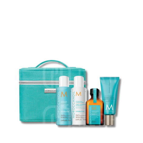 MOROCCANOIL HYDRATION travel zestaw podróżny nawilżający + kosmetyczka