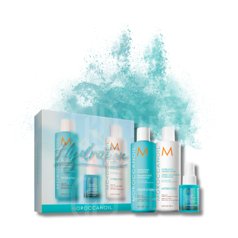 MOROCCANOIL HYDRATION zestaw szampon + odżywka + leave-in + balsam - 2