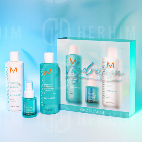 MOROCCANOIL HYDRATION zestaw szampon + odżywka + leave-in + balsam - 4