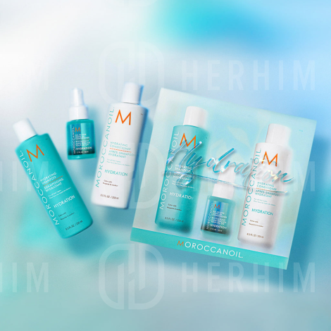 MOROCCANOIL HYDRATION zestaw szampon + odżywka + leave-in + balsam - 3