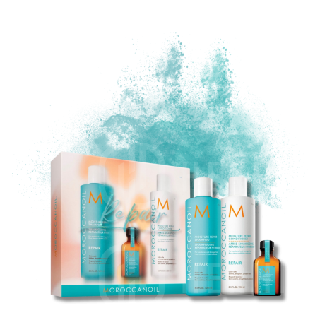 MOROCCANOIL REPAIR zestaw naprawczy szampon + odżywka + olejek + balsam - 2