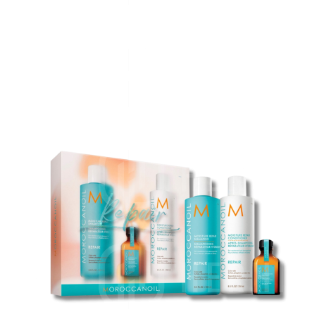 MOROCCANOIL REPAIR zestaw naprawczy szampon + odżywka + olejek + balsam