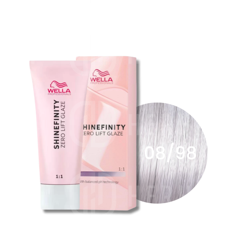 WELLA SHINEFINITY Zero Lift Glaze półtrwała farba do włosów 60 ml | 08/98